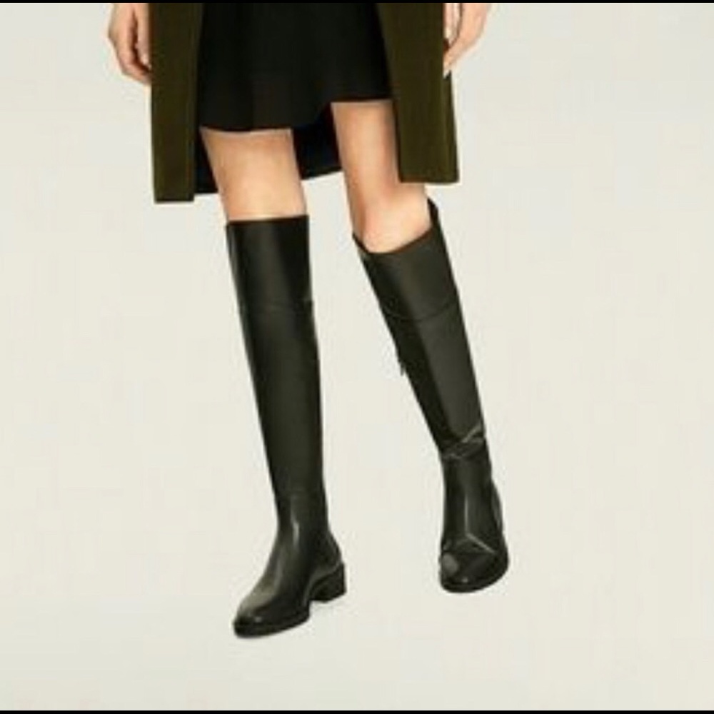 Zara Leather Boots NWT!